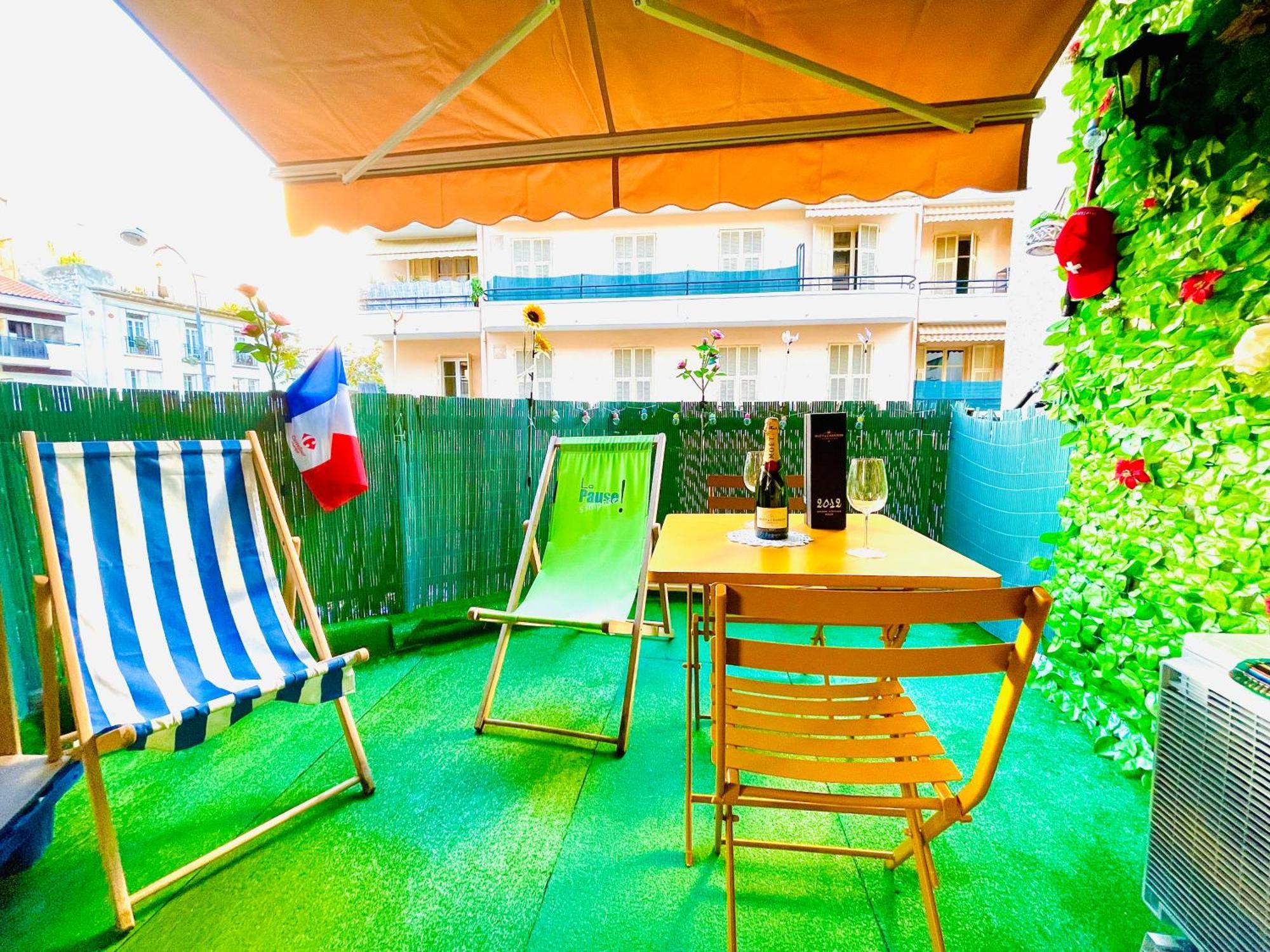 Confortable Studio A Nice Centre Cote Plage Bel Terrasse Paddle Extérieur photo