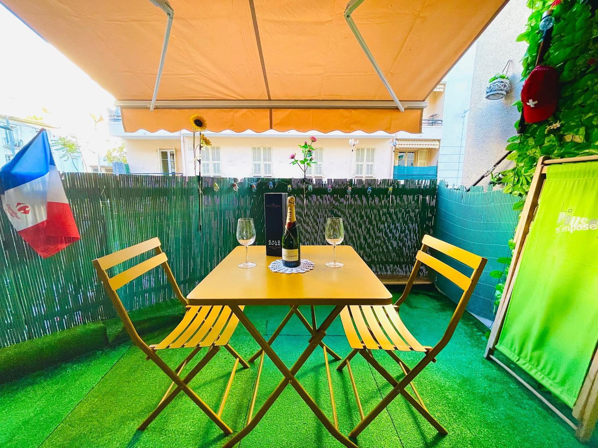 Confortable Studio A Nice Centre Cote Plage Bel Terrasse Paddle Extérieur photo