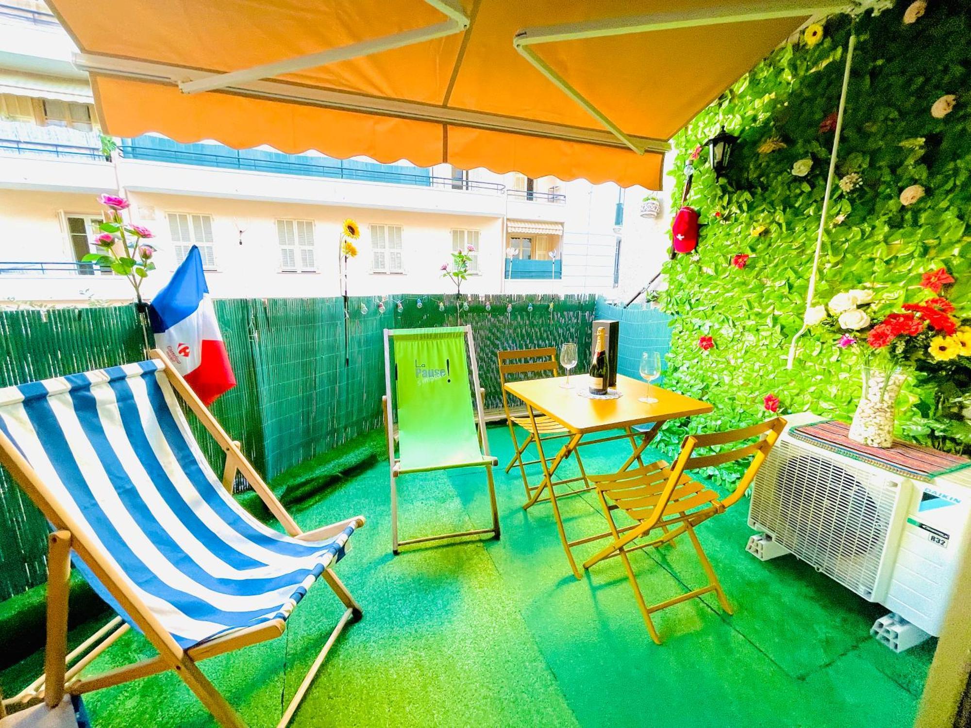 Confortable Studio A Nice Centre Cote Plage Bel Terrasse Paddle Extérieur photo