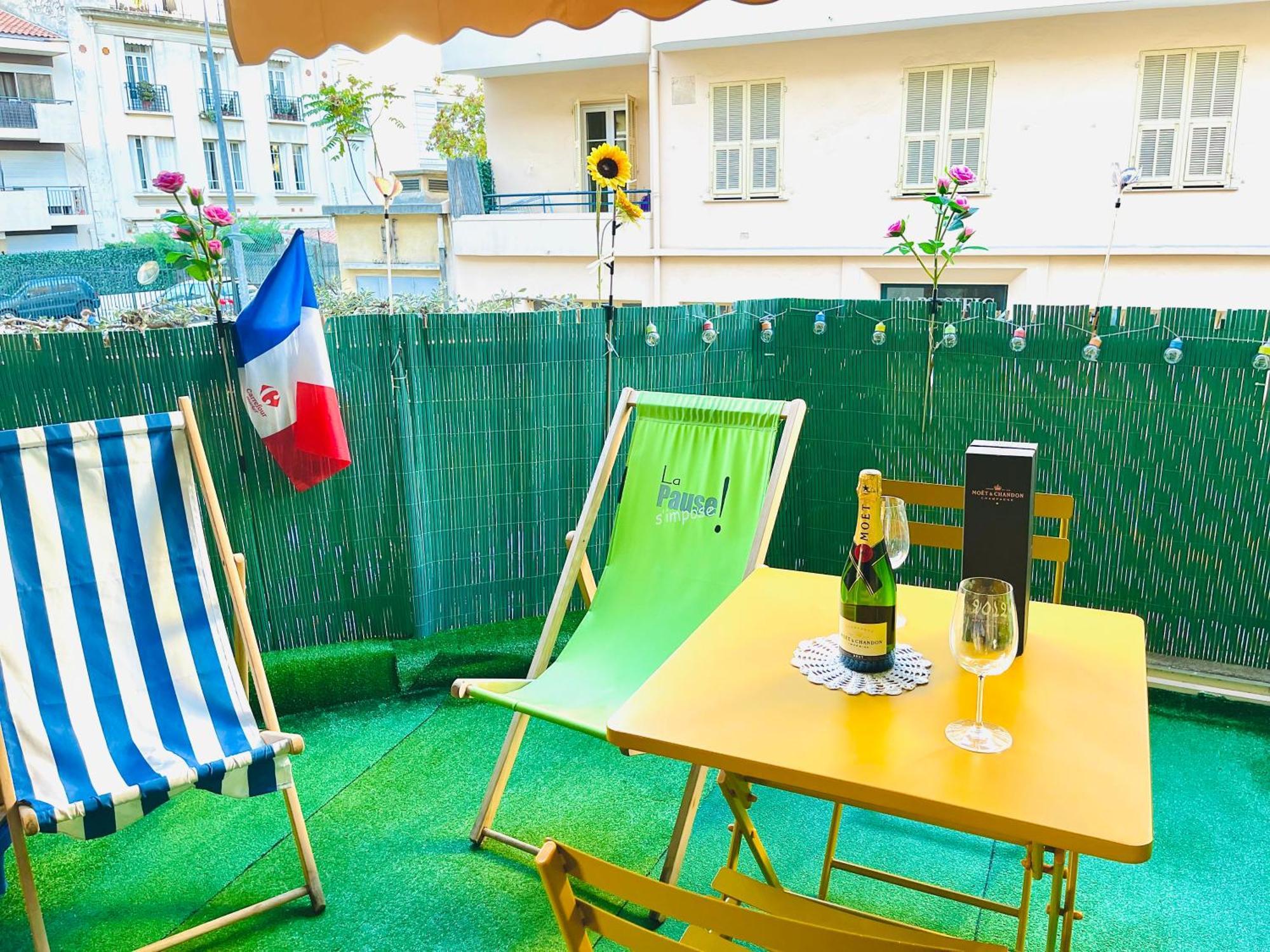Confortable Studio A Nice Centre Cote Plage Bel Terrasse Paddle Extérieur photo